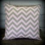 The Kelly - 18 X 18 Pink And Gray Chevron - Zig..